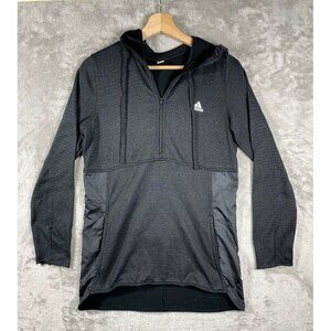 Adidas ClimaWarm Black Pullover Hoodie Women's Medium Thermal Athletic Layer